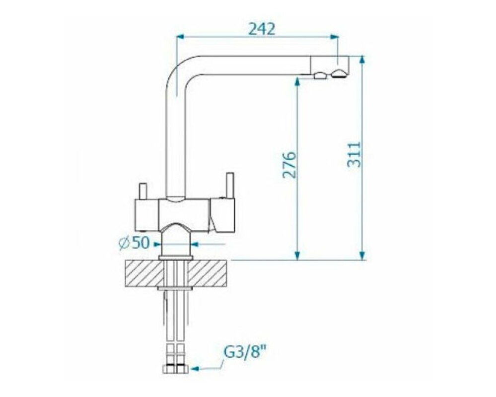 Смеситель   ALVEUS AQUILA G55 BEIGE