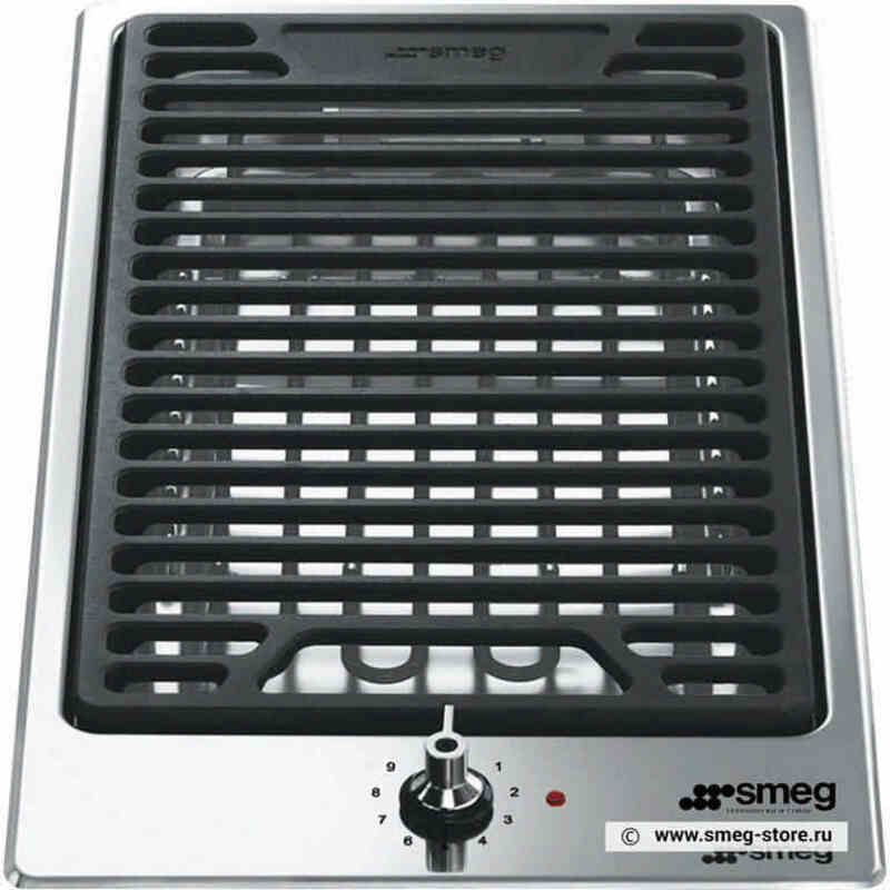 SMEG PGF30B Электрический гриль-барбекю, 31 см, установка с бортиком 3 мм