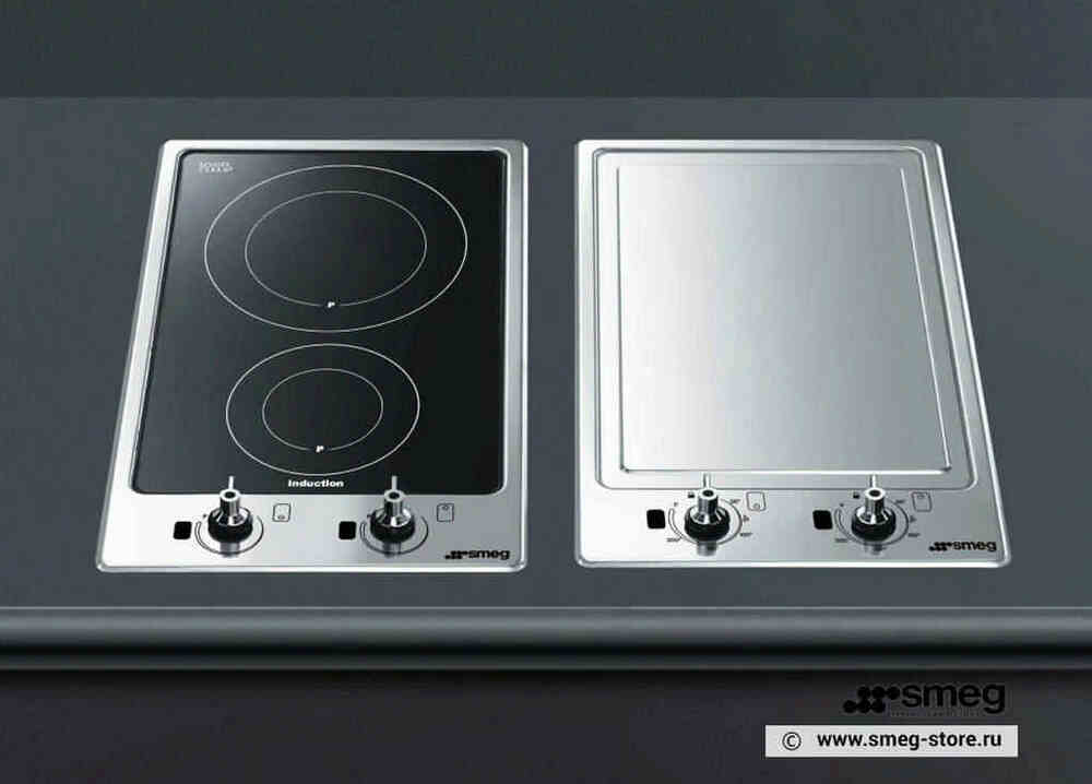 SMEG PGF30T-1 Электрический гриль Tepan Yaki, 31 см, установка с бортиком 3 мм.