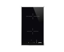 SMEG SE232TX1 Cтеклокерамическая варочная панель, 30 см, прямой край в рамке из нержавеющей стали