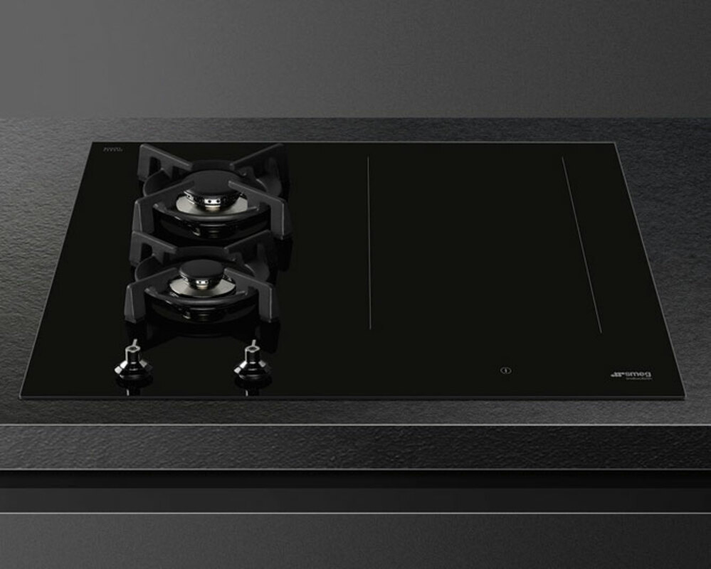 SMEG PM3643D Комбинированная варочная панель газ + индукция, 65 см, прямой край