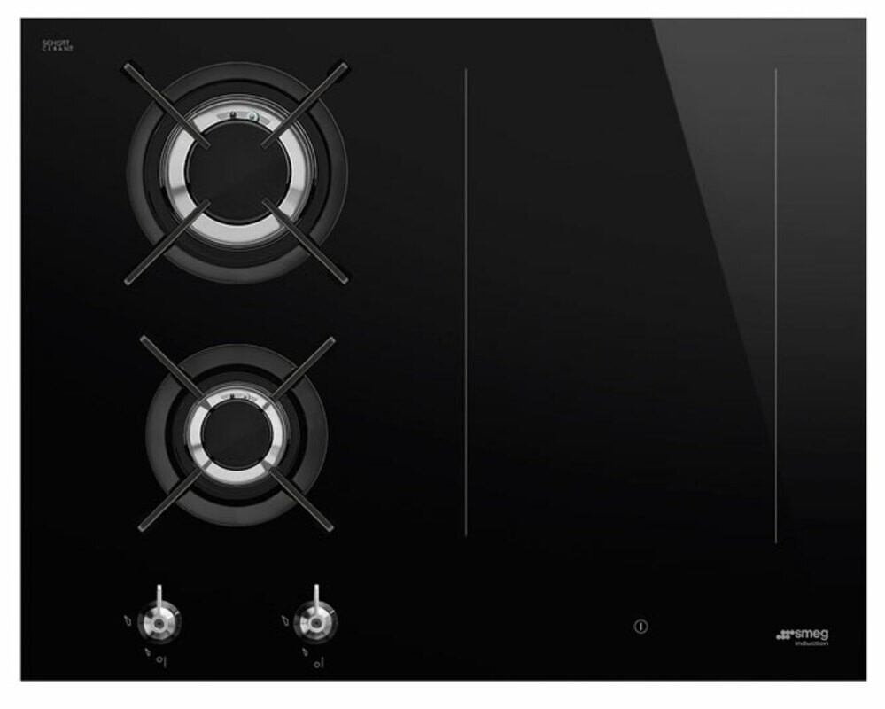 SMEG PM3643D Комбинированная варочная панель газ + индукция, 65 см, прямой край