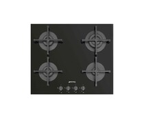 SMEG PV264B Газовая варочная панель, 60 см, чёрное стекло, прямой край.