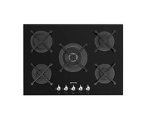 SMEG PV375N Газовая варочная панель, 72 см, чёрное стекло, прямой край.