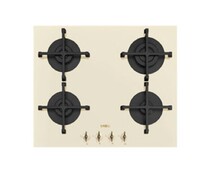 SMEG PV864PO Газовая варочная панель, 60 см, цвет кремовый, фурнитура латунная, прямой край