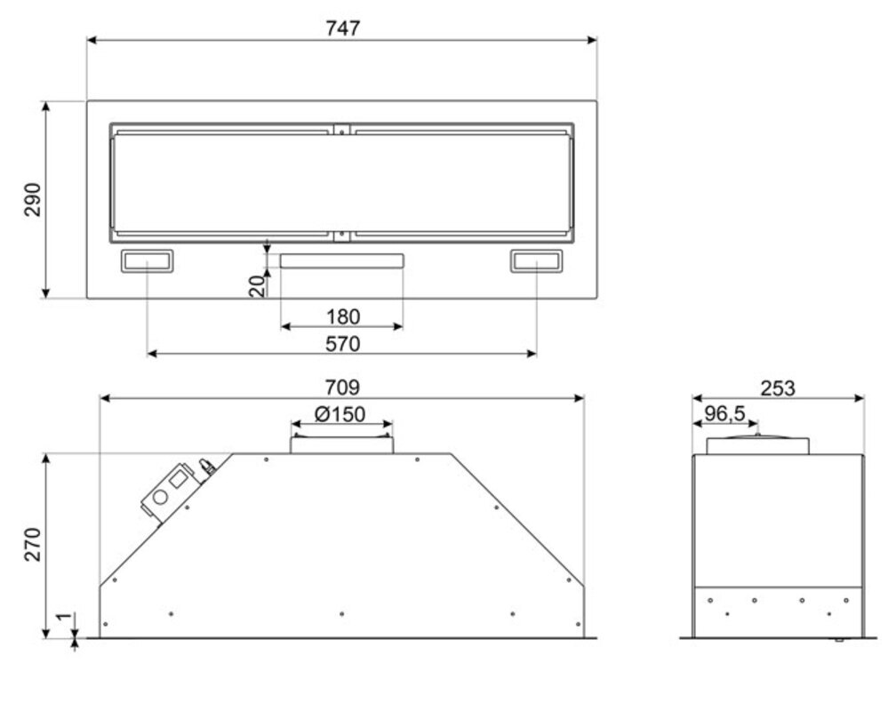 SMEG KSG8P4X Встраиваемая вытяжка, 74,7 см, нержавеющая сталь