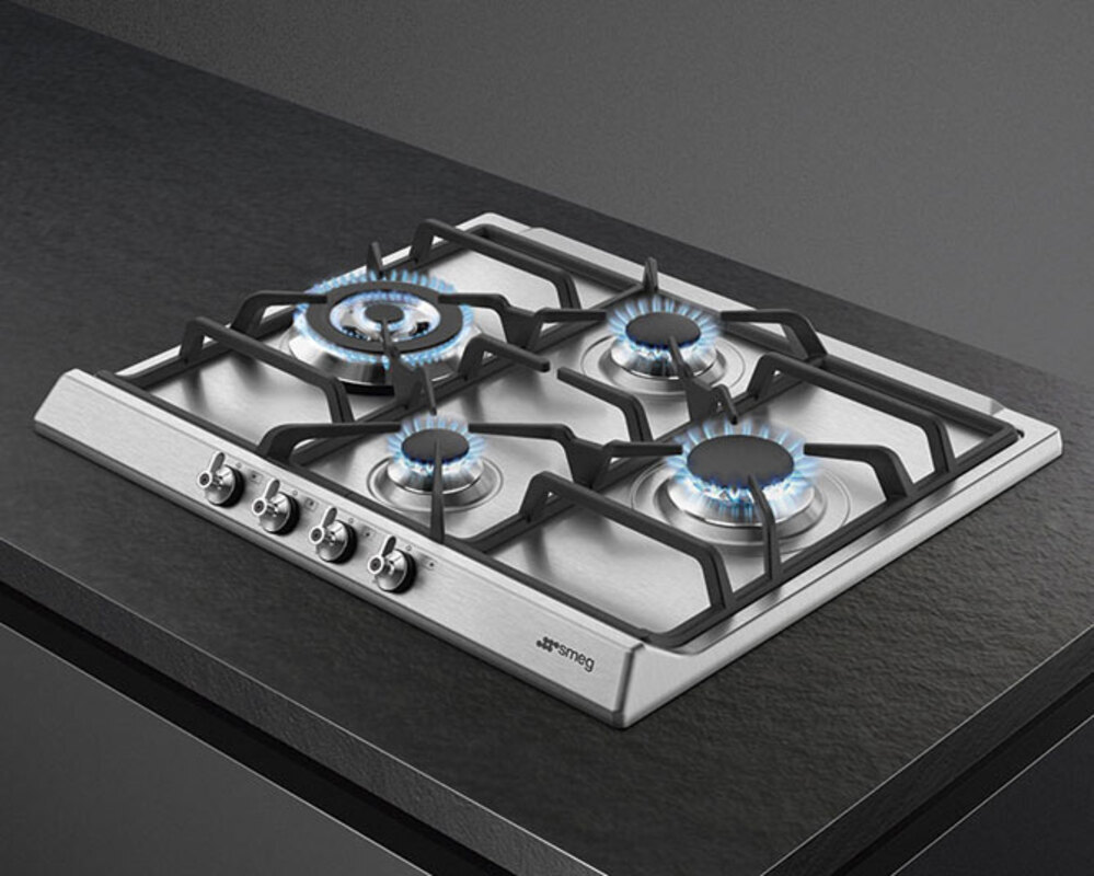 SMEG SER60SGH3 Газовая варочная панель,60 cм, нержавеющая сталь, фурнитура серебристая.