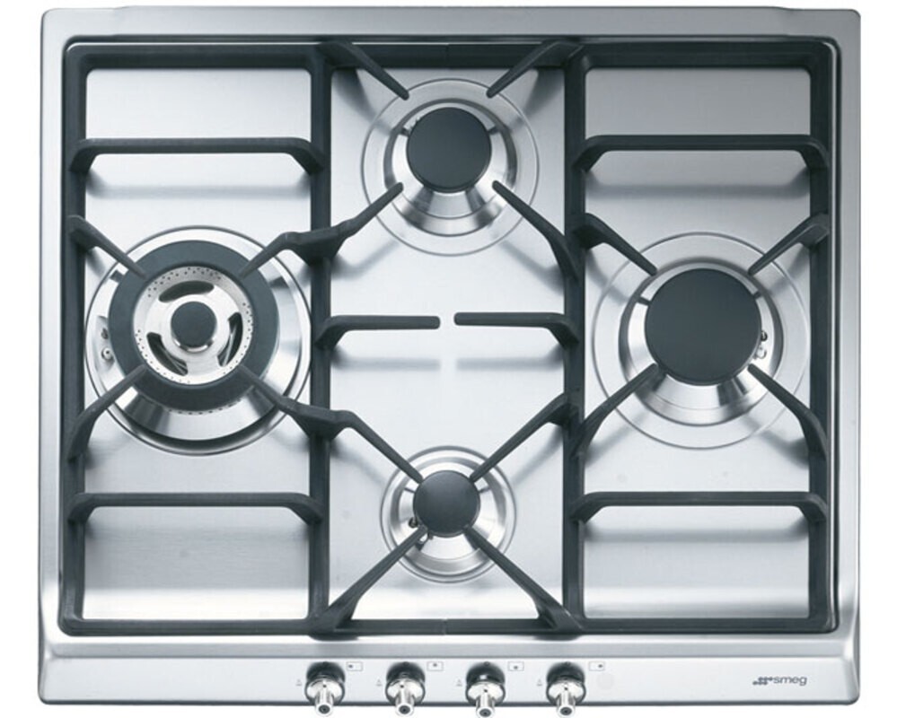 SMEG SER60SGH3 Газовая варочная панель,60 cм, нержавеющая сталь, фурнитура серебристая.
