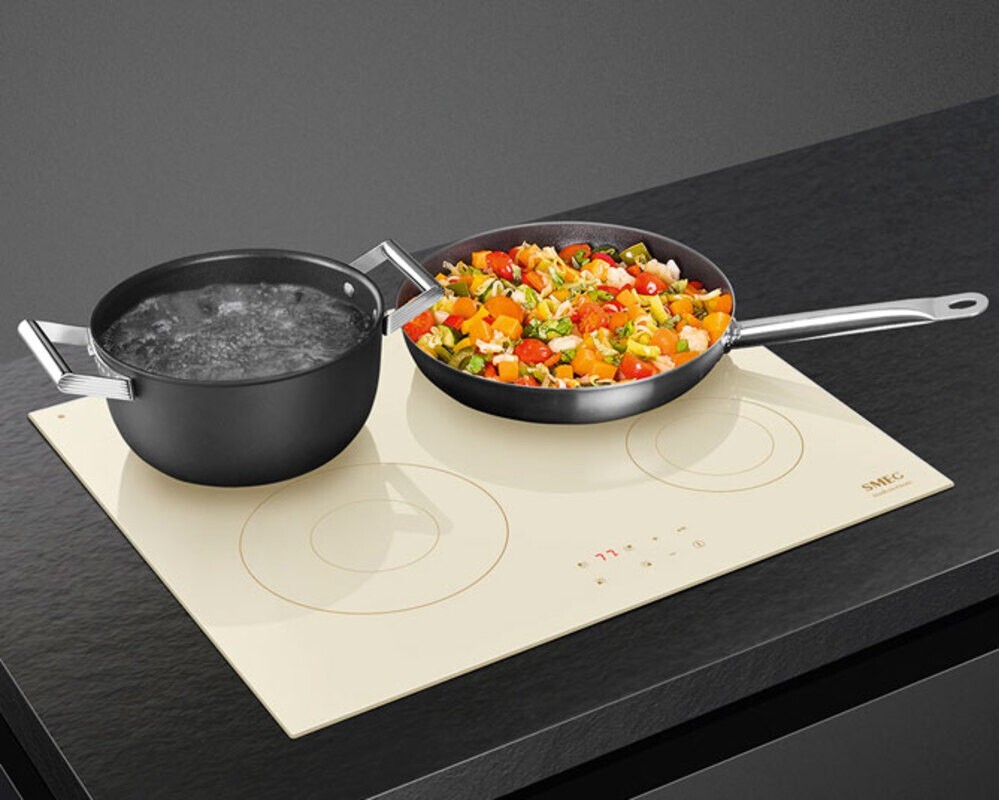 SMEG SI2641DP Индукционная варочная панель, 60 см, прямой край, кремовая