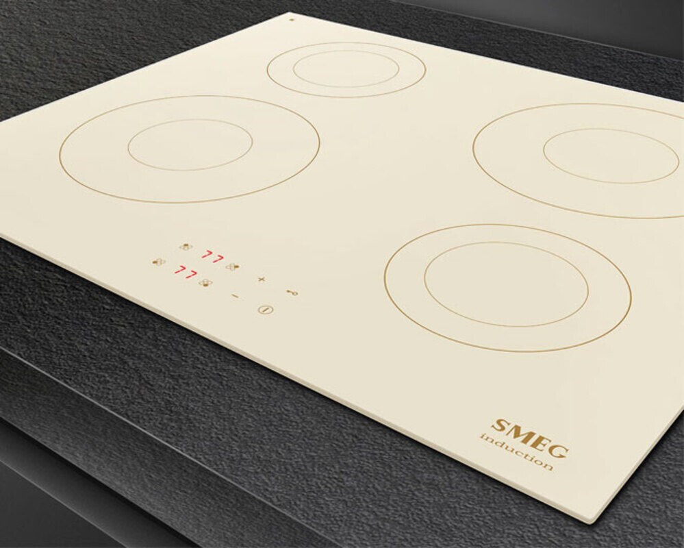SMEG SI2641DP Индукционная варочная панель, 60 см, прямой край, кремовая