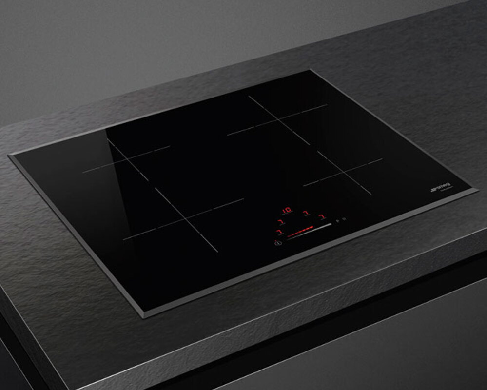 SMEG SI4642B Индукционная варочная панель, 60 см, скошенный край