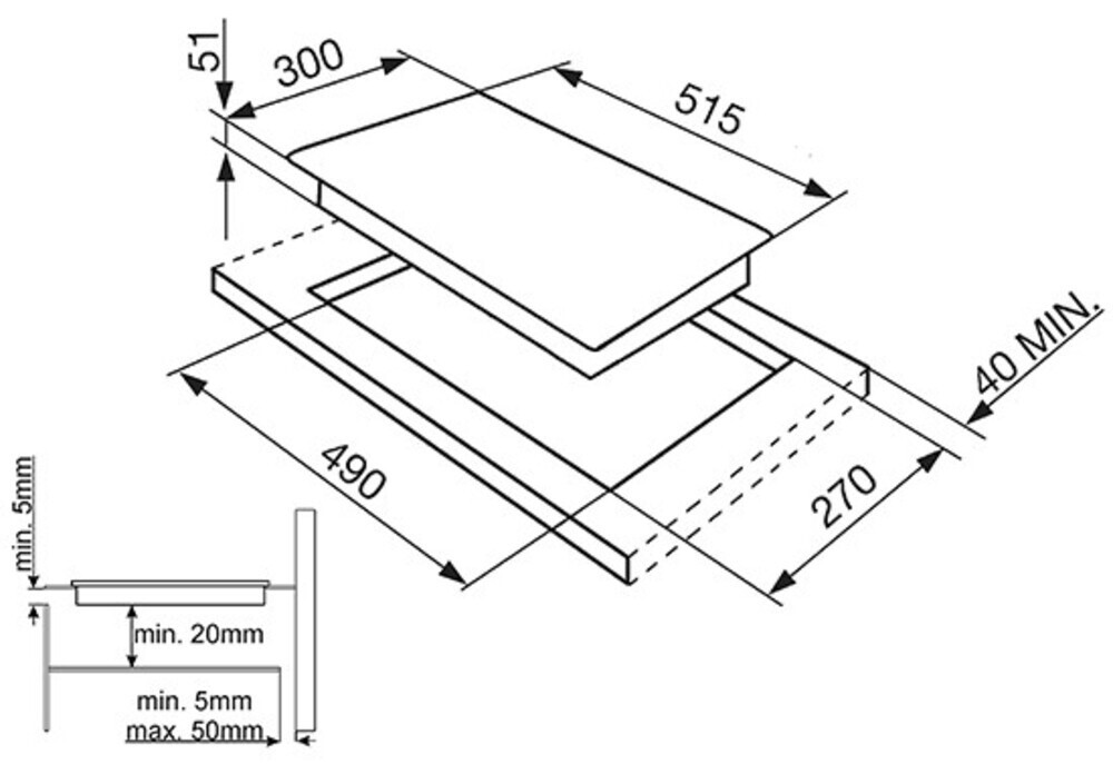 SMEG SI5322B Индукционная варочная панель,30 см, скошенный край
