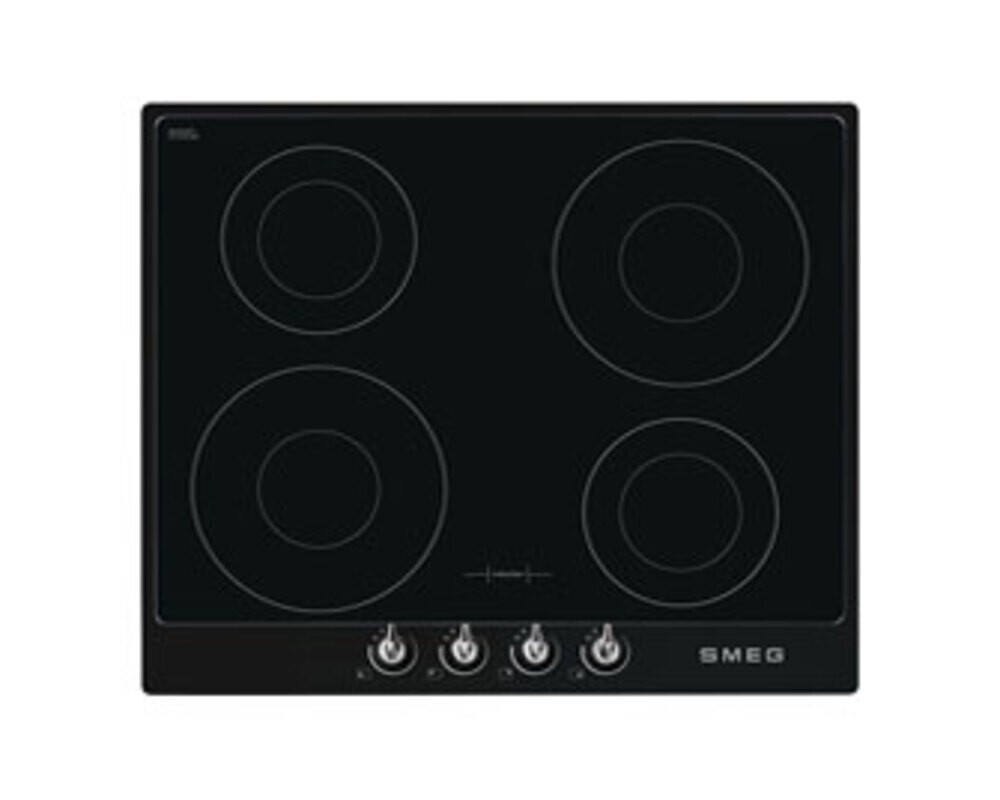 SMEG SI964NM Индукционная варочная панель,60 см, черная, фурнитура Victoria.