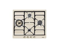 SMEG SR764PO Газовая варочная панель, 60 см, кремовая, фурнитура латунная.