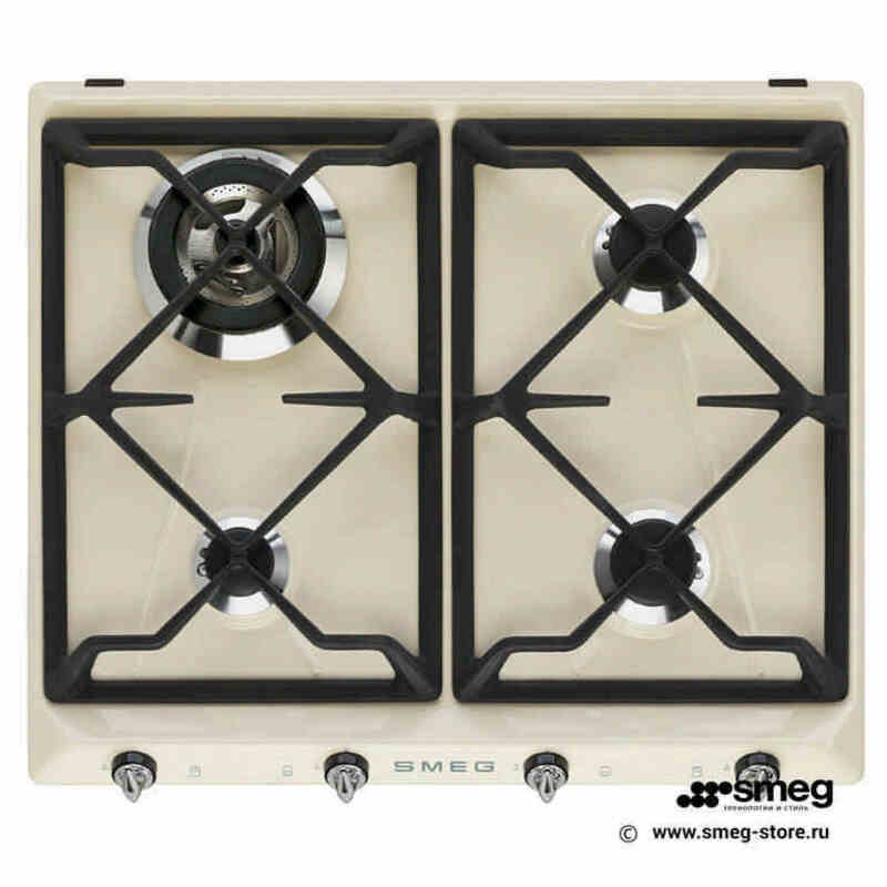 SMEG SR964PGH Газовая варочная панель,60 см, кремовая