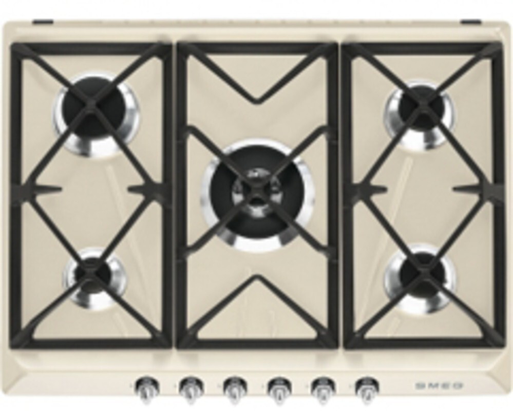 SMEG SR975PGH Газовая варочная панель,70 см, кремовая.