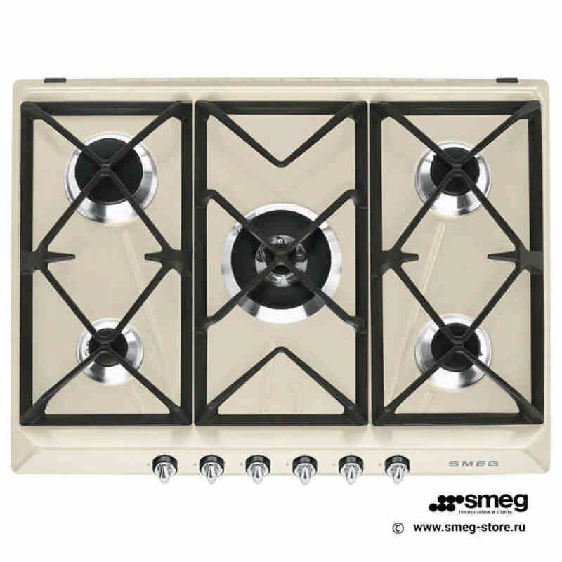 SMEG SR975PGH Газовая варочная панель,70 см, кремовая.