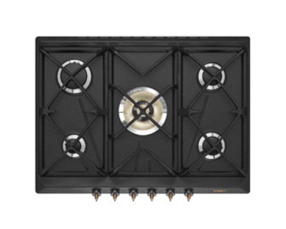 SMEG SRV876AOGH Газовая варочная панель,70 см, антрацит, фурнитура латунная