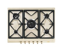SMEG SRV876POGH Газовая варочная панель,70 см, кремовый, фурнитура латунная
