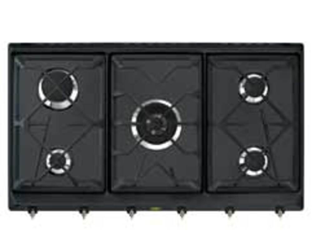 SMEG SRV896AOGH Газовая варочная панель,90 см, антрацит, фурнитура латунная