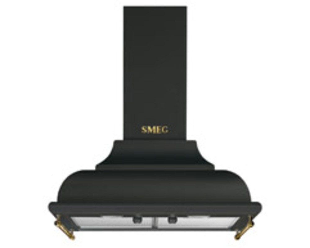 SMEG KC16AOE Вытяжка настенная,59,5 см, антрацит, фурнитура латунная.