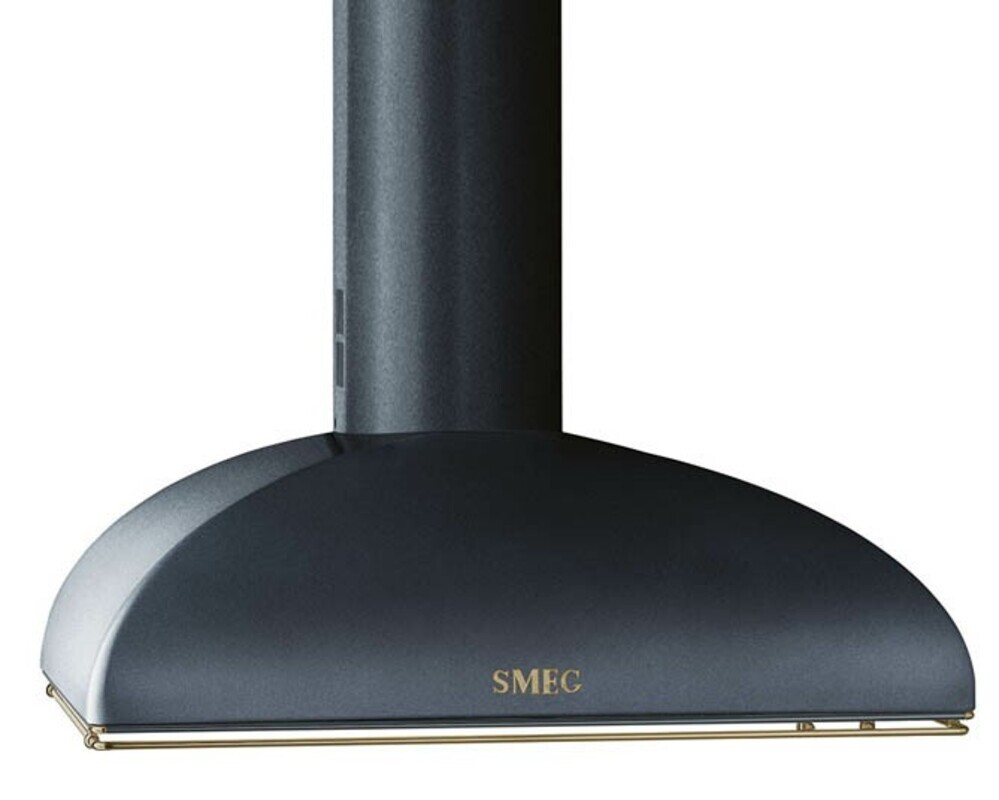 SMEG KS89AOE Вытяжка настенная,90 см, антрацит, фурнитура латунная