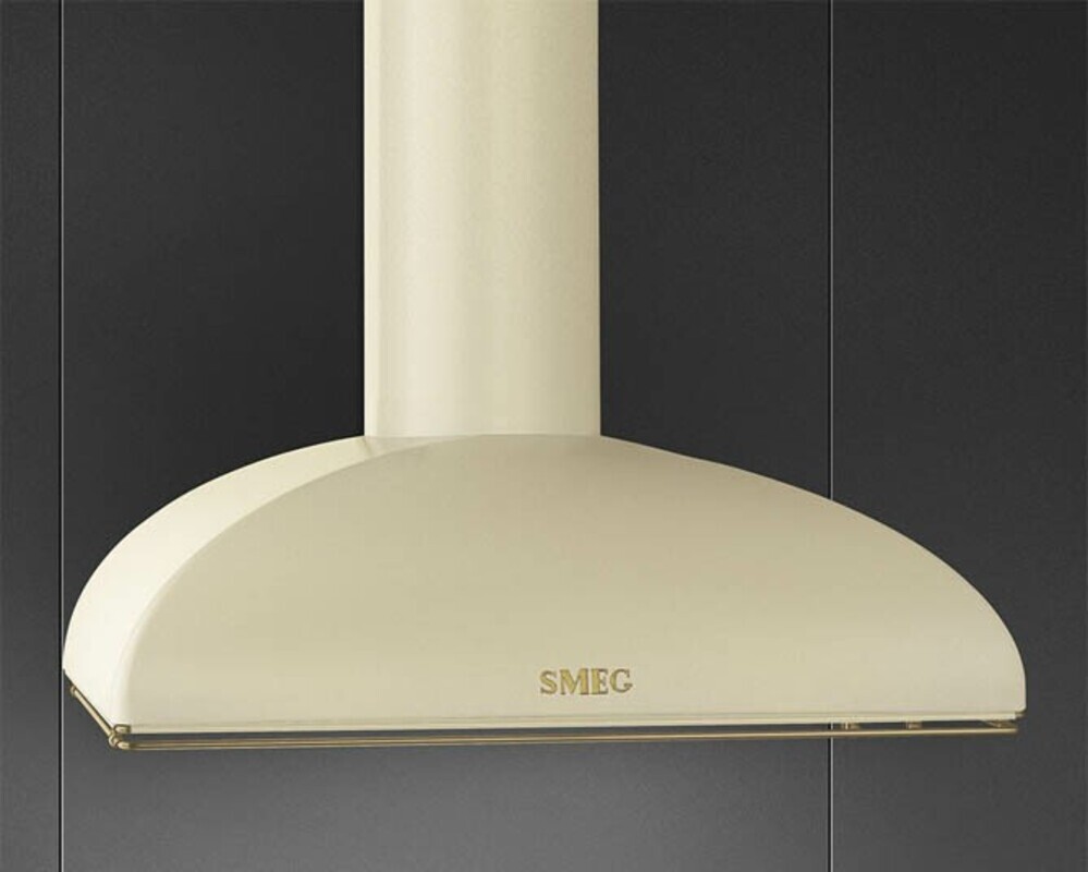 SMEG KS89POE Вытяжка настенная,90 см, кремовый, фурнитура латунная