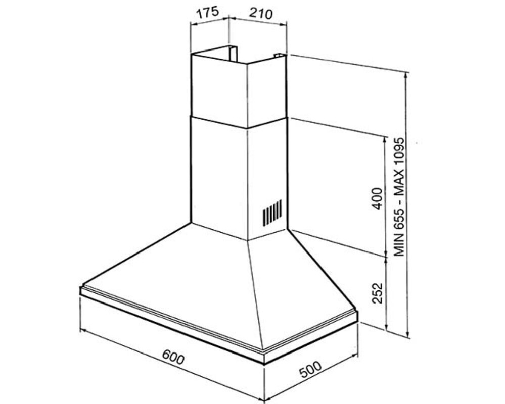 SMEG KSED65PE Вытяжка настенная,60 см, кремовая