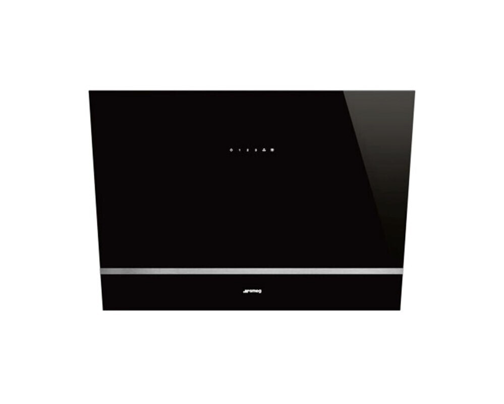 SMEG KV28N Вытяжка настенная, 80 см, черное стекло + нержавеющая сталь.