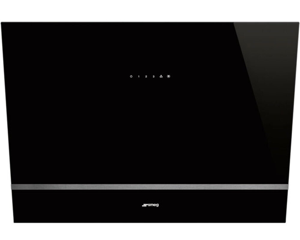 SMEG KV28N Вытяжка настенная, 80 см, черное стекло + нержавеющая сталь.