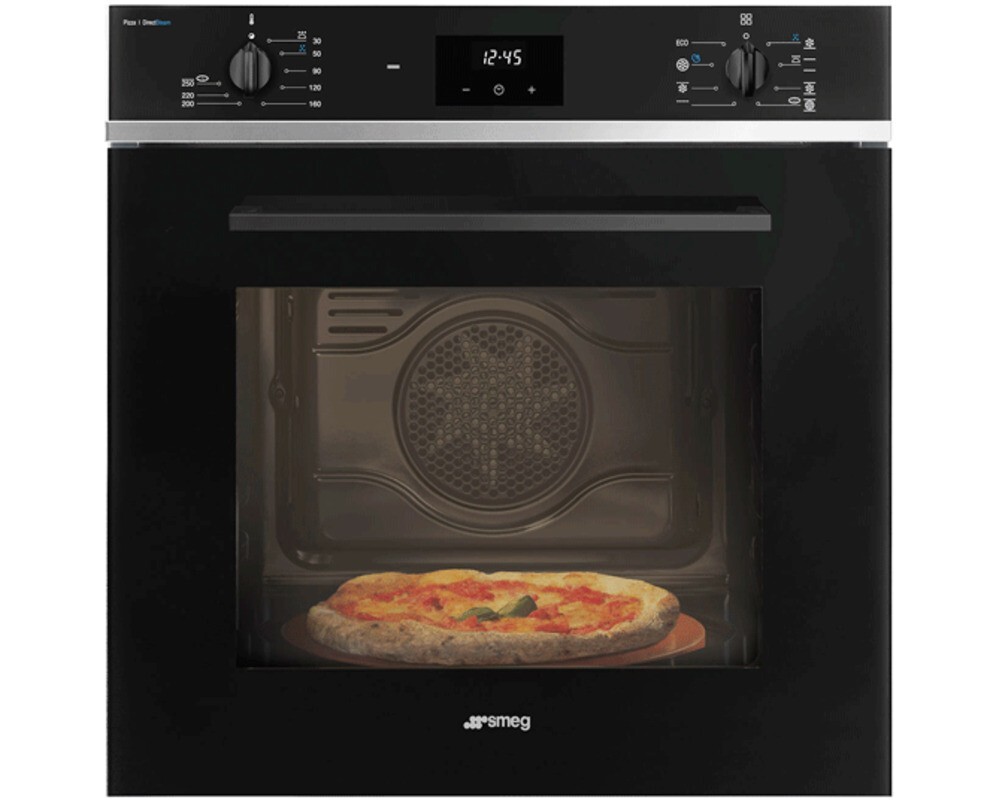 SMEG SF6400S1PZB Многофункциональный духовой шкаф с функцией &laquo;Пицца&raquo;, 60 см, 9 функций, чёрное стекло