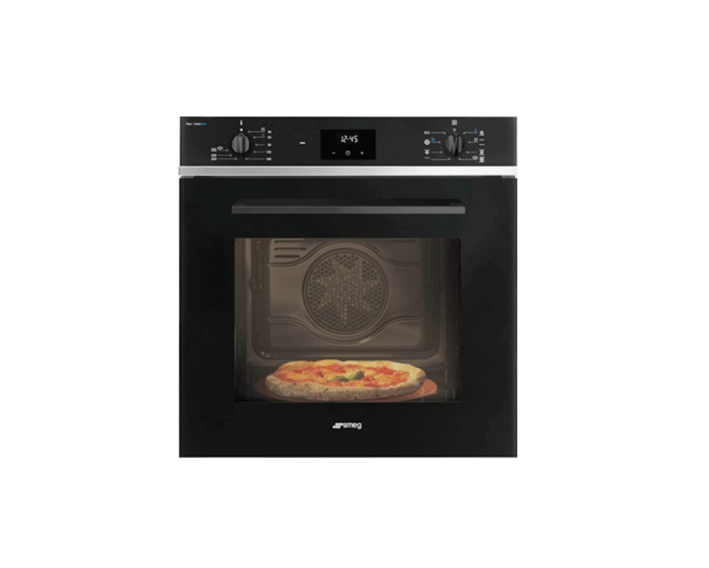 SMEG SF6400S1PZB Многофункциональный духовой шкаф с функцией &laquo;Пицца&raquo;, 60 см, 9 функций, чёрное стекло