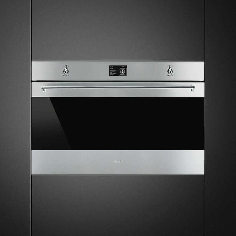 SMEG SFP9302TX Многофункциональный духовой шкаф с пиролизом, 10 функций, 90х60 см, нержавеющая сталь