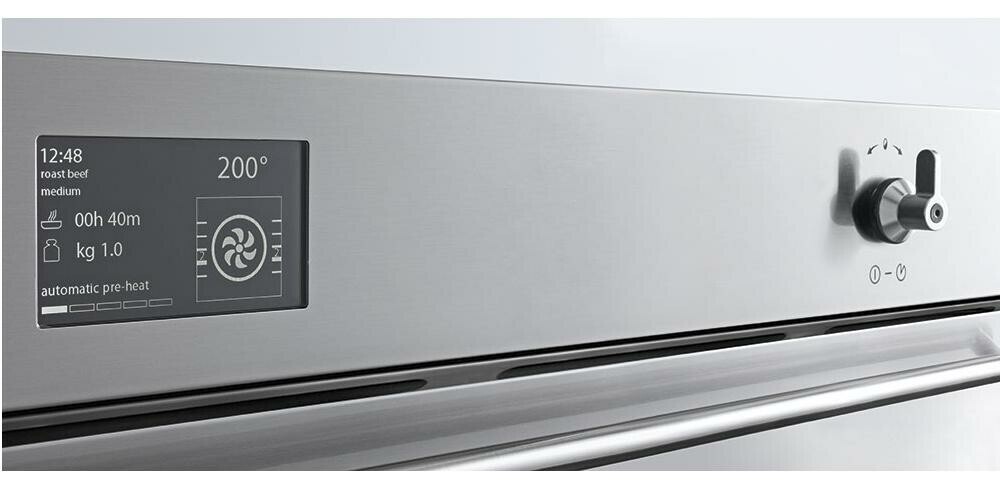 SMEG SFP9302TX Многофункциональный духовой шкаф с пиролизом, 10 функций, 90х60 см, нержавеющая сталь