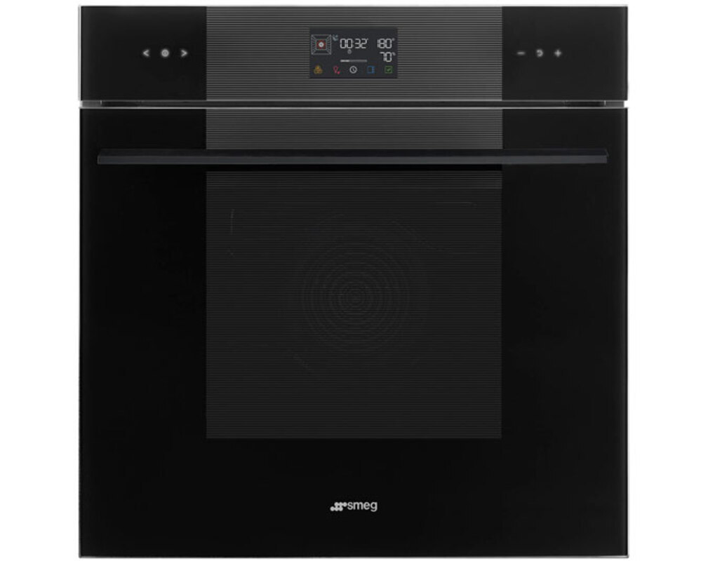 SMEG SO6102S3PB3 Многофункциональный духовой шкаф, комбинированный с паром, 60 см, 12 функций, чёрное стекло