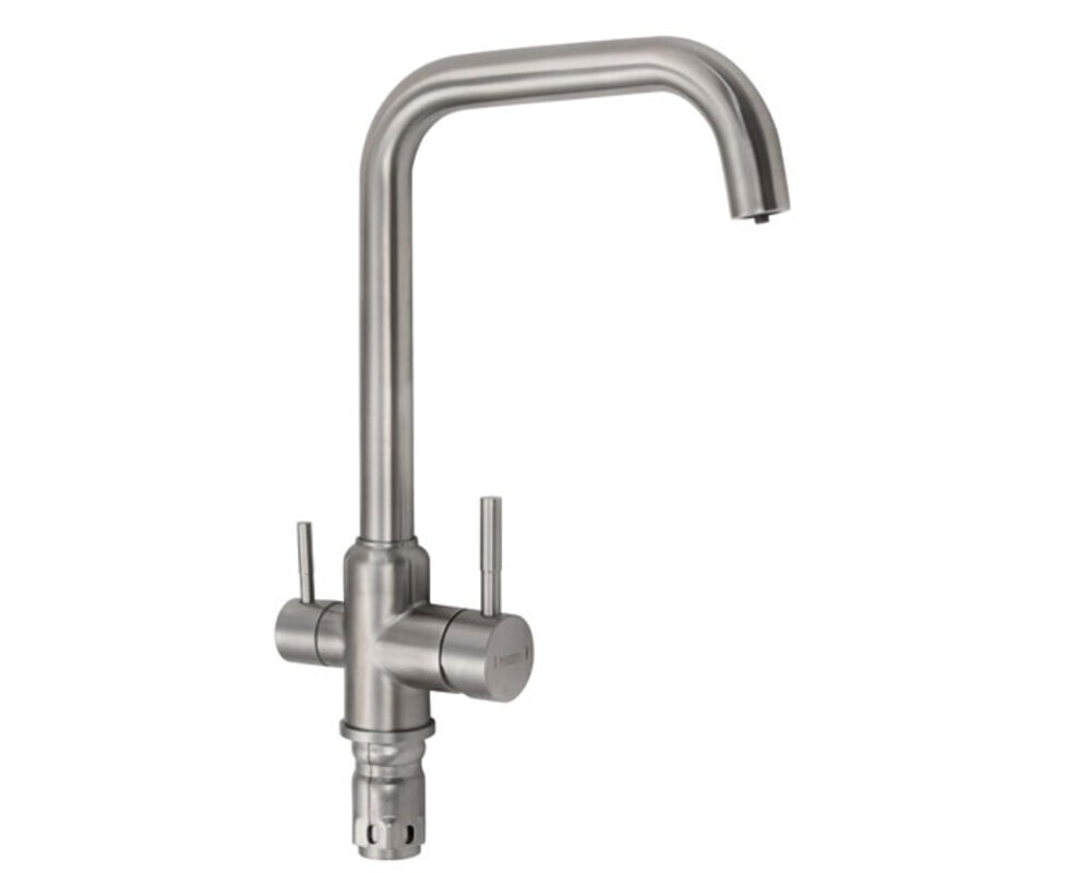 Смеситель 91115 Г-образный, с подкл. фильтра, из нерж. стали 304