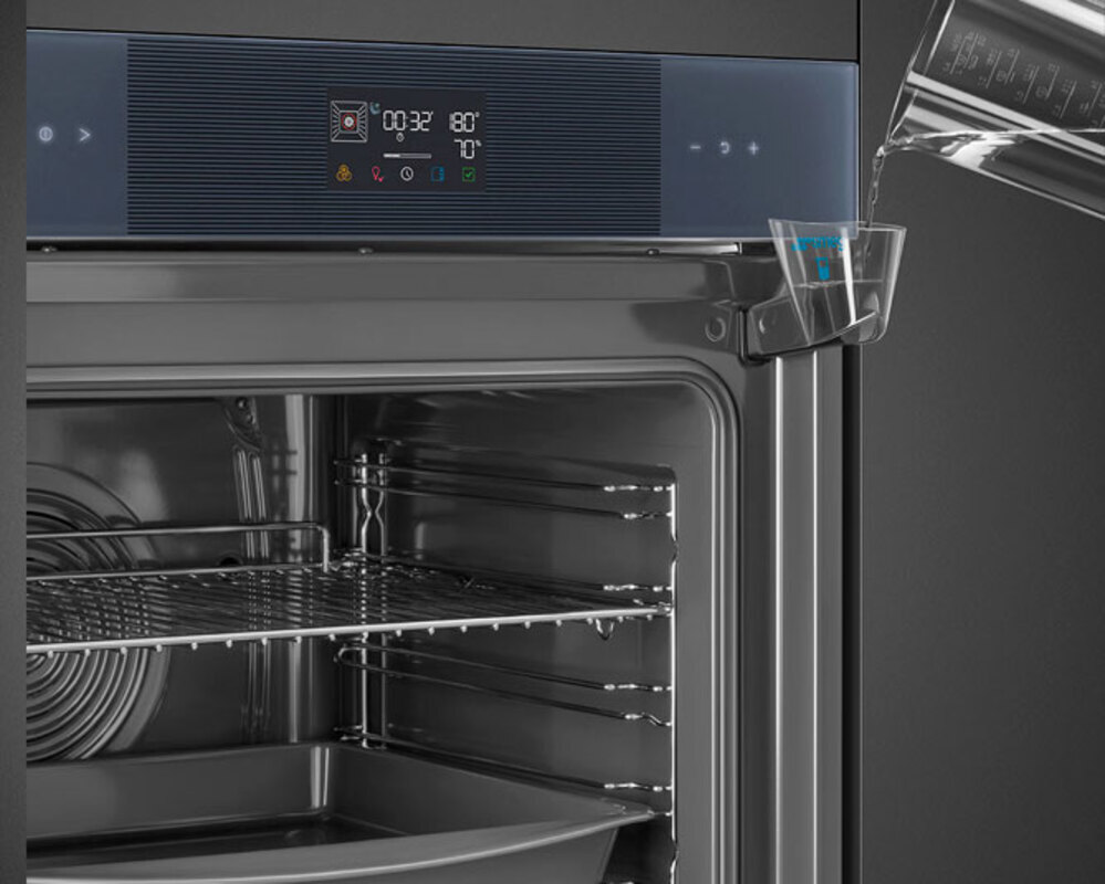 SMEG SO6102S3PG Многофункциональный духовой шкаф, комбинированный с паром, 60 см, 12 функций, стекло Neptune grey