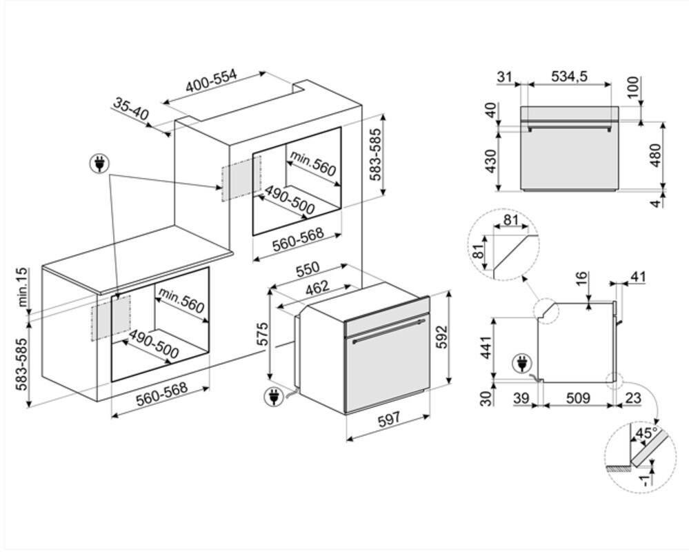 SMEG SO6302S3PX Многофункциональный духовой шкаф, комбинированный с пароваркой, 60 см, 12 функций, нержавеющая сталь с обработкой против отпечатков пальцев