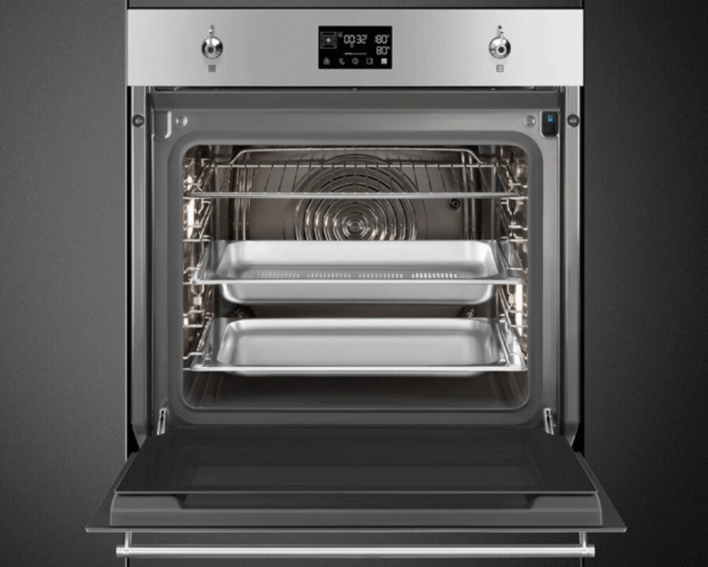 SMEG SO6302S3PX Многофункциональный духовой шкаф, комбинированный с пароваркой, 60 см, 12 функций, нержавеющая сталь с обработкой против отпечатков пальцев