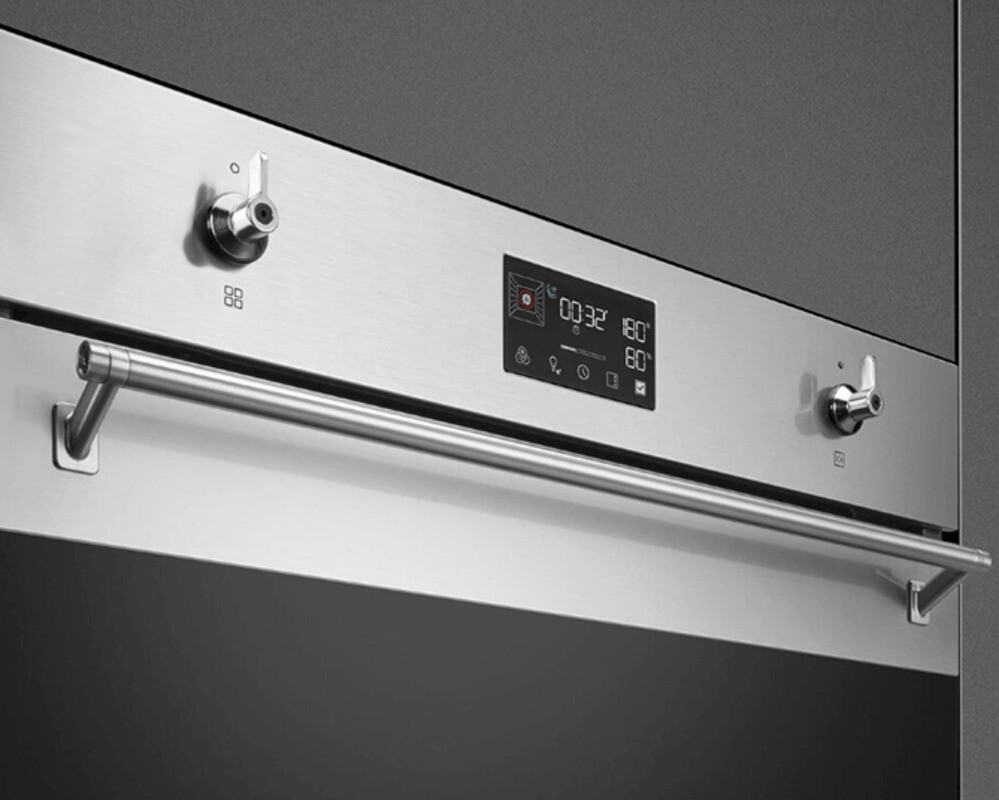 SMEG SO6302S3PX Многофункциональный духовой шкаф, комбинированный с пароваркой, 60 см, 12 функций, нержавеющая сталь с обработкой против отпечатков пальцев