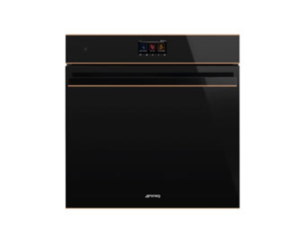 SMEG SO6604S4PNR Многофункциональный духовой шкаф, комбинированный с паром, 60 см, 20 функций, черное стекло Eclipse, медный профиль