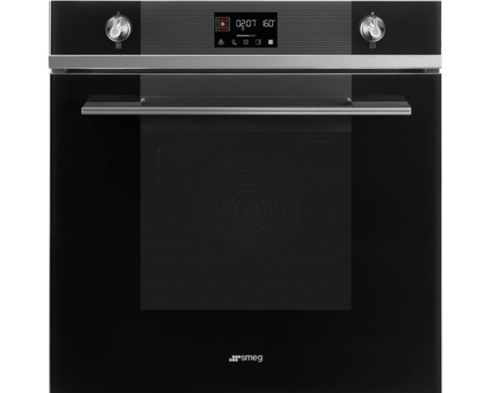 SMEG SOP6101S2B3 Многофункциональный духовой шкаф с пиролизом и пароувлажнением, 60 см, 11 функций, чёрное стекло