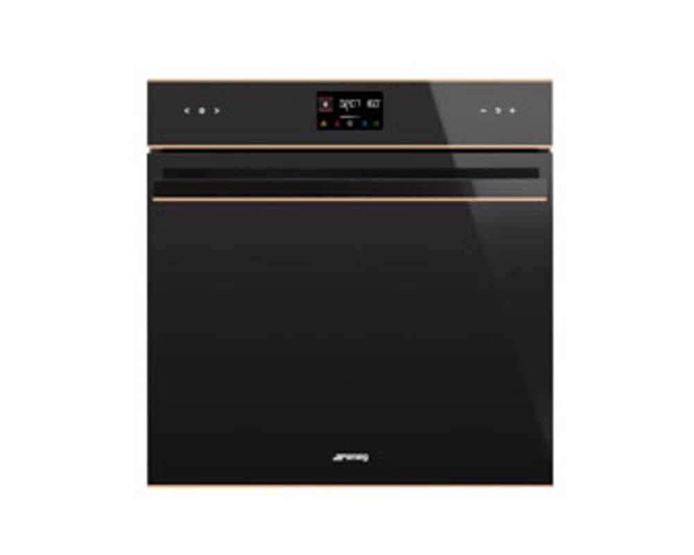 SMEG SOP6602TNR Многофункциональный духовой шкаф с пиролизом, 60 см, 10 функций, черное стекло Eclipse, медный профиль