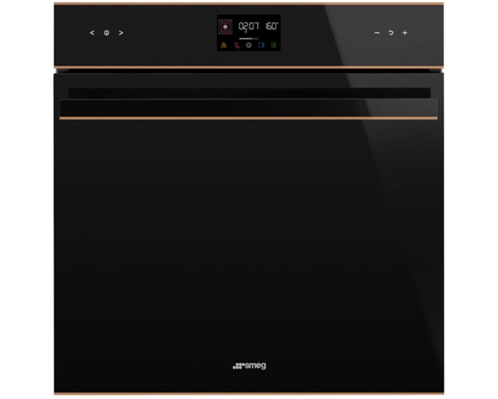 SMEG SOP6602TNR Многофункциональный духовой шкаф с пиролизом, 60 см, 10 функций, черное стекло Eclipse, медный профиль