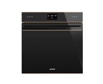 SMEG SOP6602TNR Многофункциональный духовой шкаф с пиролизом, 60 см, 10 функций, черное стекло Eclipse, медный профиль