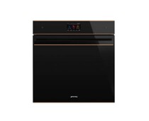 SMEG SOP6604TPNR Многофункциональный духовой шкаф с пиролизом, 60 см, 10 функций, чёрное стекло Eclipse, медный профиль