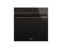 SMEG SOP6604S2PNR Многофункциональный духовой шкаф с пиролизом и пароувлажнением, 60 см, 19 функций, чёрное стекло Eclipse, медный профиль