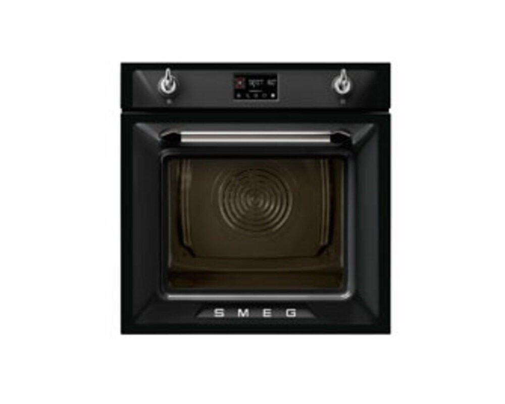 SMEG SOP6902S2PN Многофункциональный духовой шкаф с пароувлажнением и пиролизом, 60 см, 12 функций, цвет чёрный