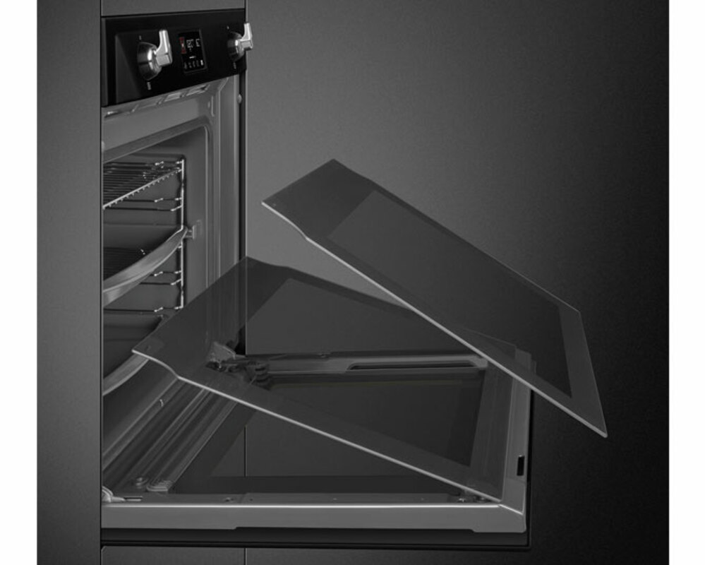 SMEG SOP6902S2PN Многофункциональный духовой шкаф с пароувлажнением и пиролизом, 60 см, 12 функций, цвет чёрный