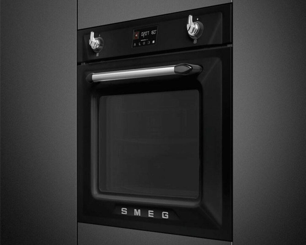 SMEG SOP6902S2PN Многофункциональный духовой шкаф с пароувлажнением и пиролизом, 60 см, 12 функций, цвет чёрный